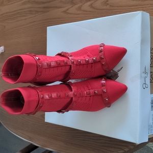 Jessica Simpson Red booties size 8